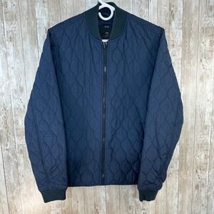 Gap Outdoor Edition Jacket Mens S Navy Blue Quilted Full Zip Lightweight Travel